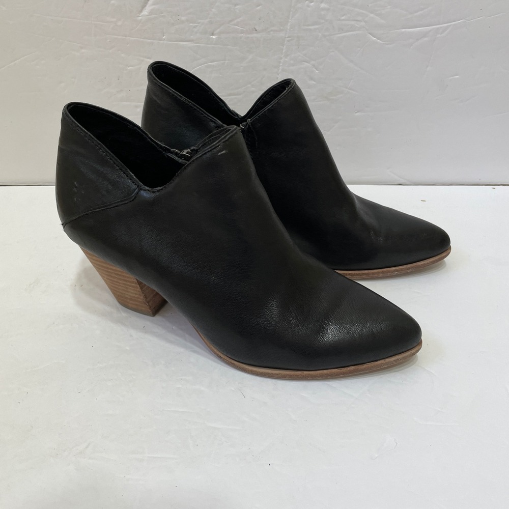 FRYE REED SHOOTIE BOOTS‎ IN BLACK LEATHER